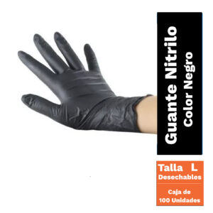 Caja guante nitrilo negro talla l