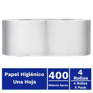 Papel higienico virgen 4 x 400 mts pulpa virgen