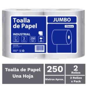 Pack toalla jumbo clasica (250 mts aprox) pulpa extra virgen