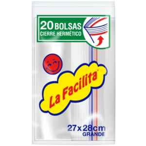 Bolsa Almacén La Facilita Cierre Hermético Grande 27x28 cm Paquete de 20 Unidades