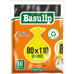Bolsa de Aseo Basulip Grande 80x110 cm Paquete de 10 Unidades