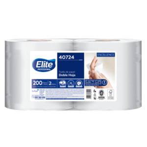 Toalla Papel Elite Doble Hoja 2 Rollos 200 M