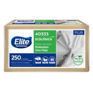 Toalla Papel Elite Ecológica Clinic Interfoliada Hoja Simple Paquete de 250 Unidades