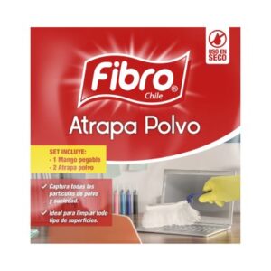 Paño con Mango Fibro Atrapa Polvo + 1 Repuesto