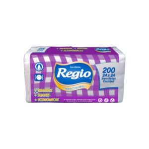 Servilleta Cocktail Regio Premium Blanco 24x24 cm Paquete de 200 Unidades