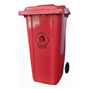Basurero Macasi Municipal 240 L Rojo