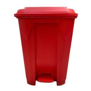 Basurero con Tapa y Pedal Rojo 50 L