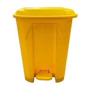 Basurero con Tapa y Pedal Amarillo 50 L