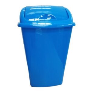 Basurero Te Abastece con Tapa Vaivén Azul 30 L