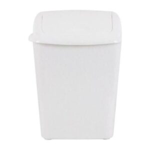 Basurero Te Abastece con Tapa Vaivén Blanco 30 L