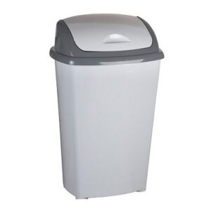 Basurero con Tapa Te Abastece Vaivén gris 30 L