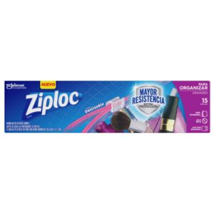Bolsa Hermética Ziploc Cierre Fácil grande 24X27 cm Caja 15 Unidades