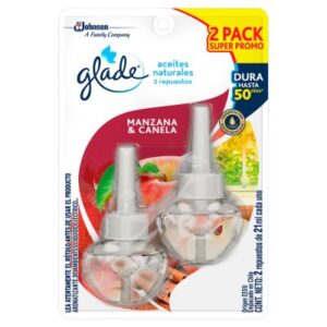 Repuesto Desodorante Ambiental glade Aceites Naturales Manzana Canela 2 Unidades