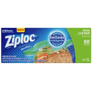 Bolsa Hermética Ziploc Sandwich 15X16 cm Caja 50 Unidades