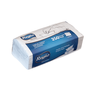 Toalla de Papel Regio Interfoliada Hoja Simple 250 Unidades