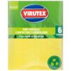 Paño Esponja Virutex Compostable Domiciliario 18x18 cm Paquete de 6 Unidades