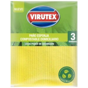 Paño Absorbente Virutex Natural Paquete 3 Unidades Surtidos