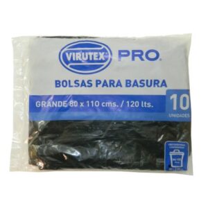 Bolsa de Aseo Virutex Pro Grande 80X110 cm Paquete de 10 Unidades
