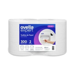 Toalla Papel Ovella Plus Hoja Simple 300 M 2 Rollos
