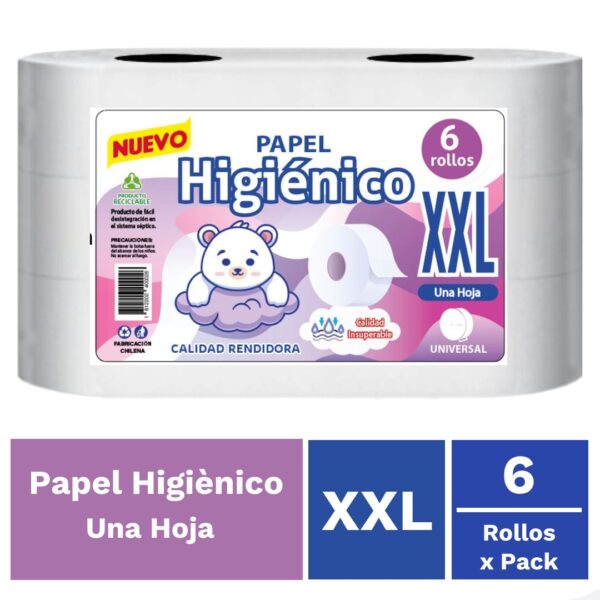 Papel higienico 6x l 100% celulosa extra virgen