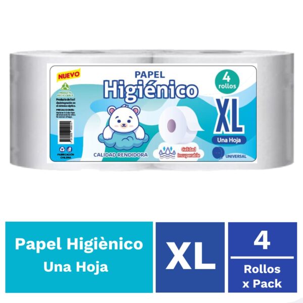 Papel higienico 4xl 100% celulosa extra virgen