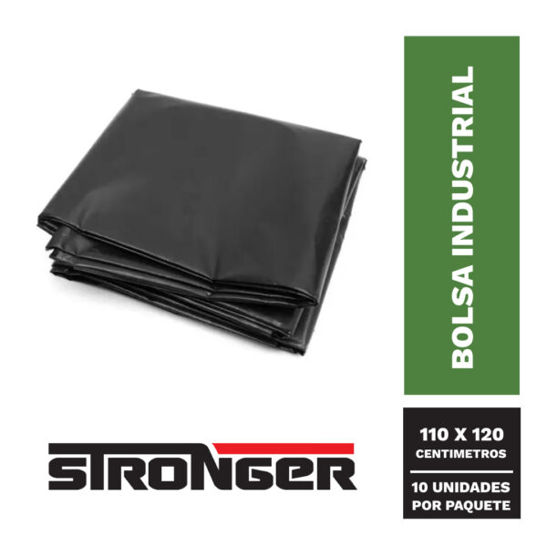 Bolsa negra ind. 110 x 120 / pack 10 unid.
