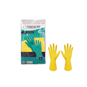 Guante Tresor Látex Gamuzado Talla L Amarillo