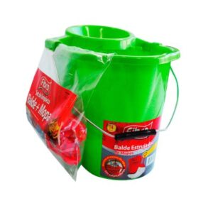 Balde Fibro con Escurridor + Mopa + Mango 14 L