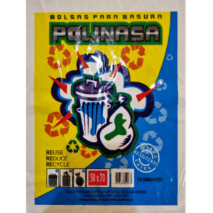 Bolsa Aseo Polinasa 50x70 cm 22 Micrones Paquete de 10 Unidades
