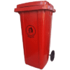 Basurero Macasi Municipal 120 L Rojo