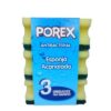 Esponja Abrasiva Porex Acanalada 3 Unidades